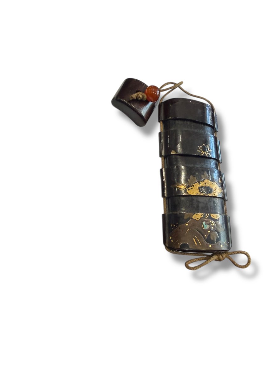 Inro XIXeme japon laque ro-iro nacre-photo-5