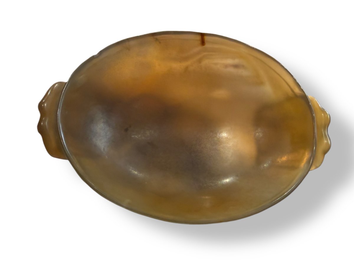 Coupe libatoire en agate Chine XIXeme-photo-3