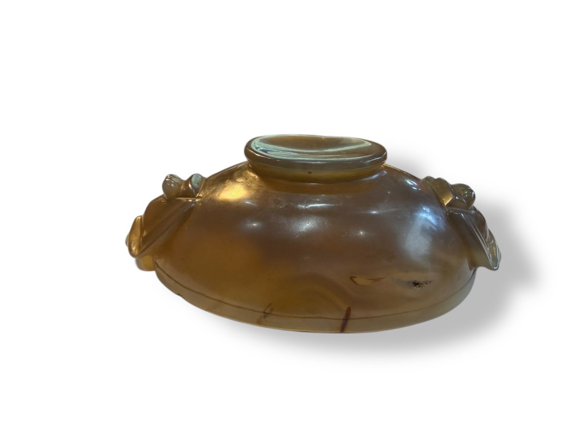 Coupe libatoire en agate Chine XIXeme-photo-4