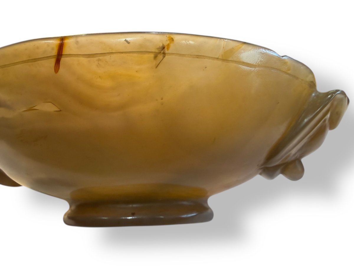 Coupe libatoire en agate Chine XIXeme-photo-6