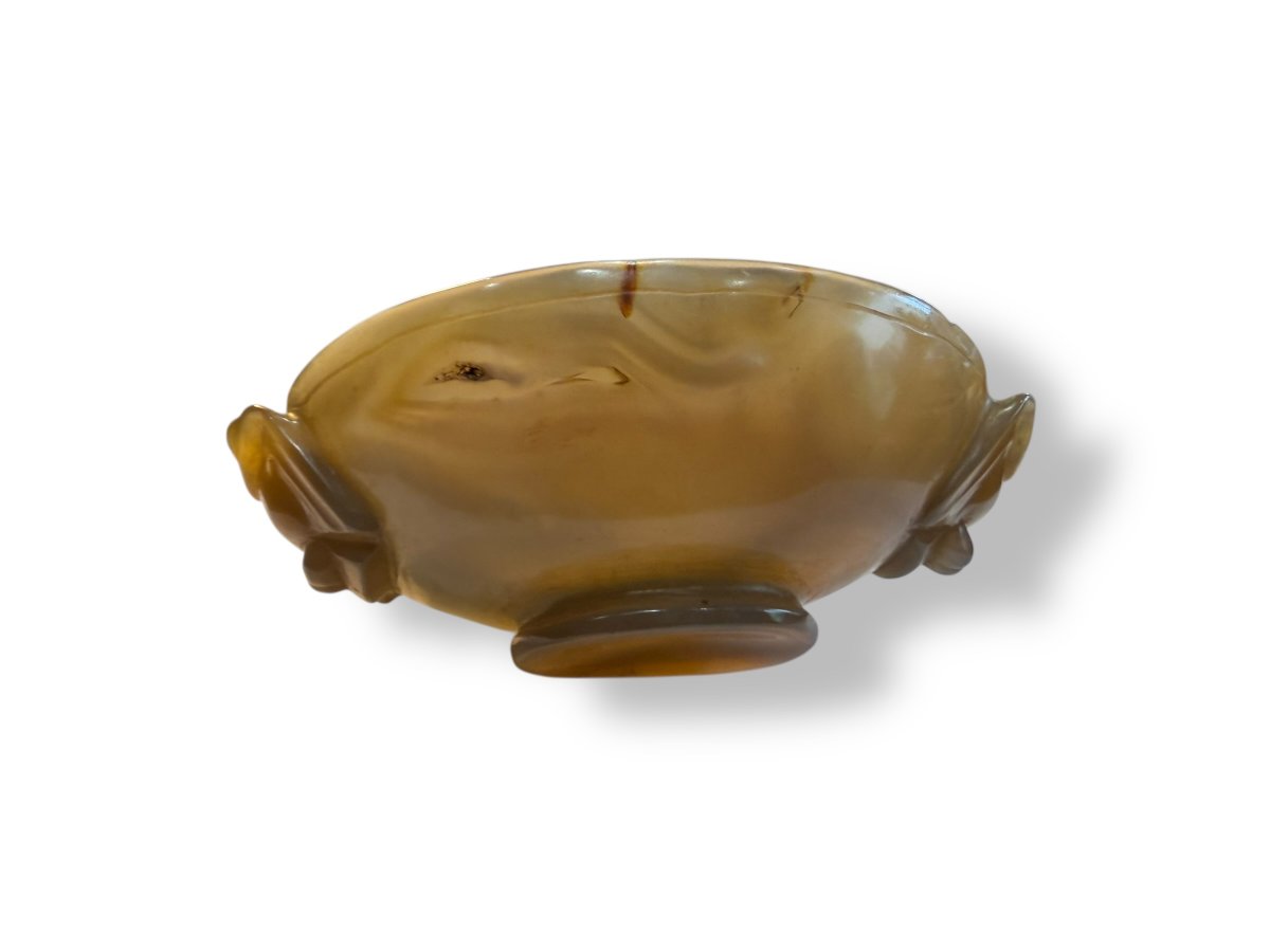 Coupe libatoire en agate Chine XIXeme-photo-7