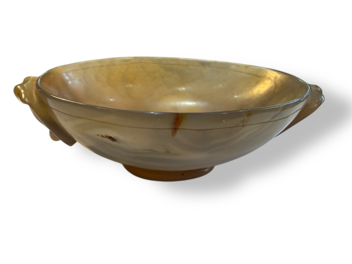 Coupe libatoire en agate Chine XIXeme
