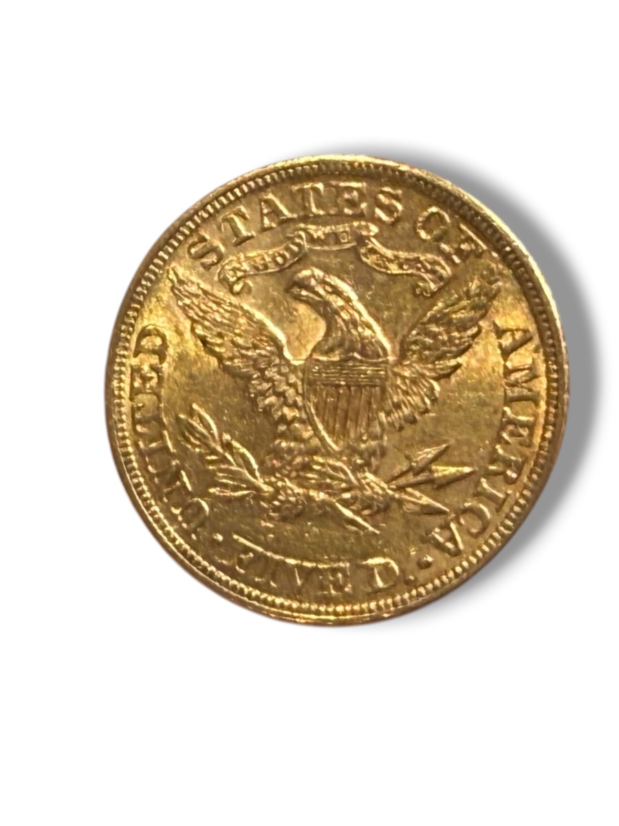 Pièce 5 dollars or Liberty 1899-photo-2