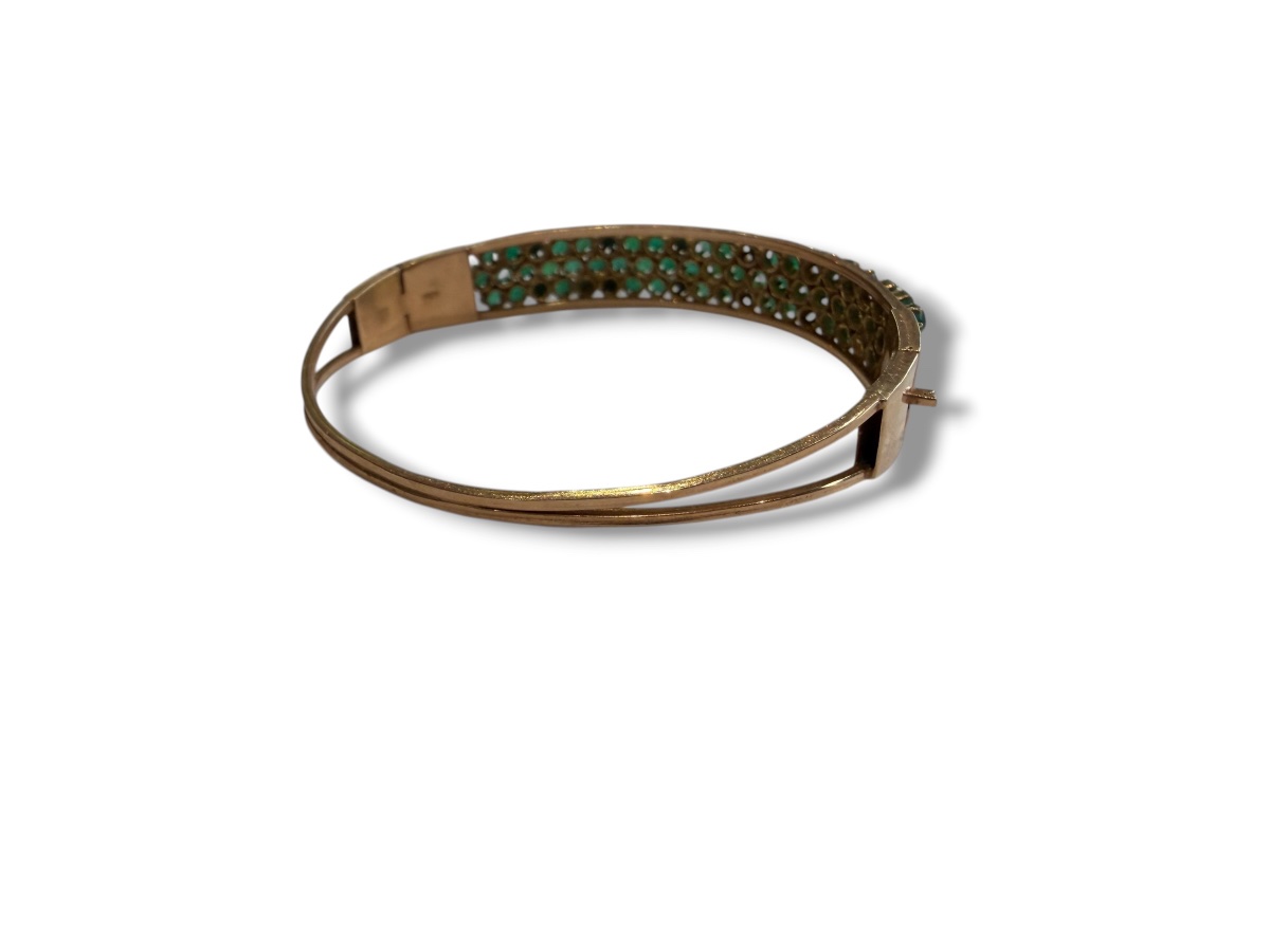 14-karat Gold Bracelet With Blue And Green Stones-photo-5
