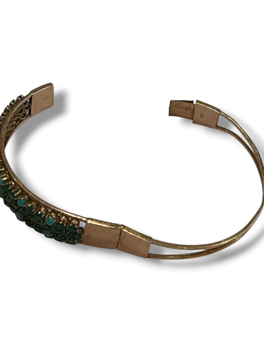 14-karat Gold Bracelet With Blue And Green Stones-photo-7