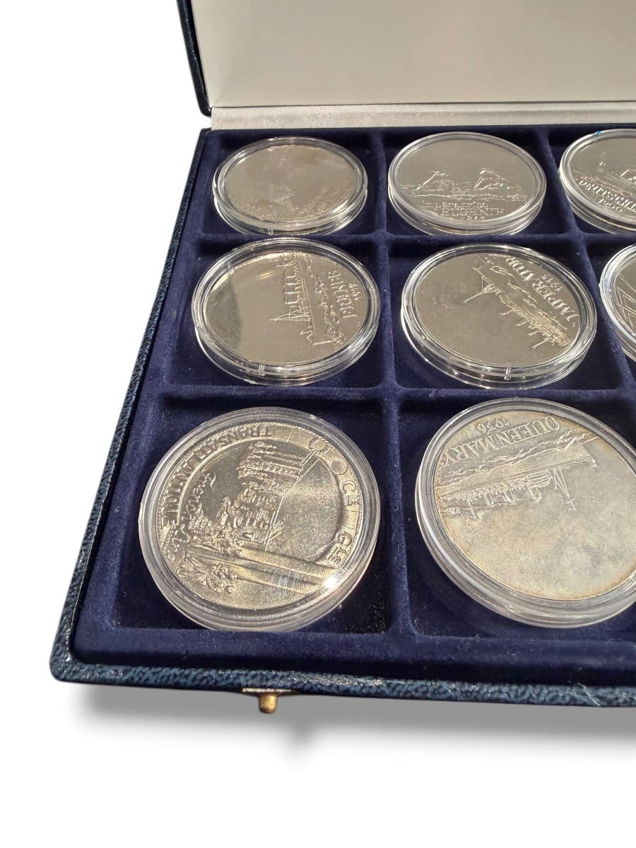 Les Grands Transatlantiques galerie numismatique 12 médailles -photo-4