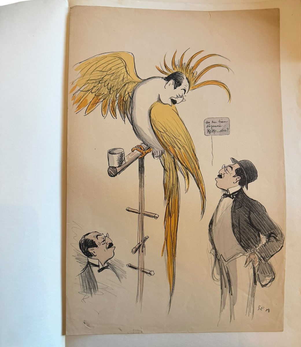 Georges Goursat Dit Sem Le Perroquet Lithograph-photo-2