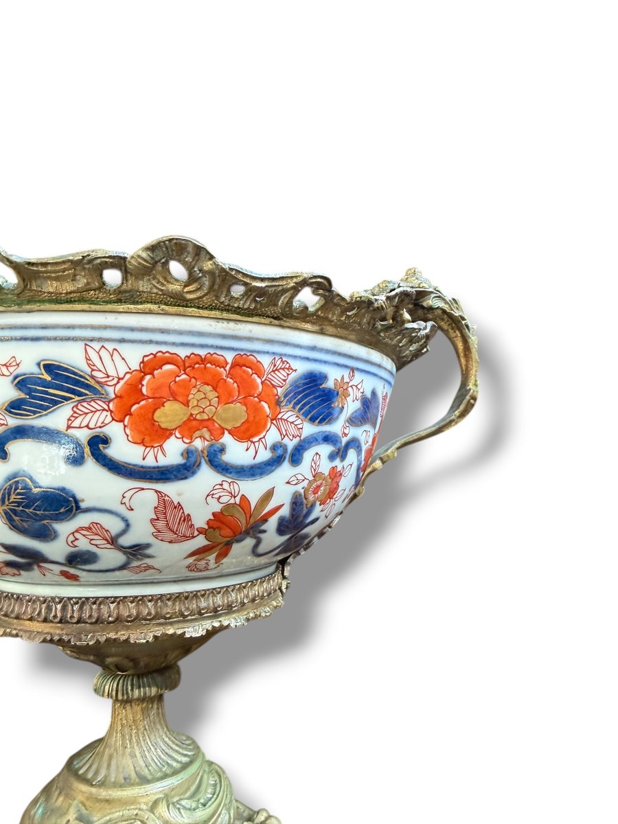Coupe Imari XIXeme monture bronze -photo-3