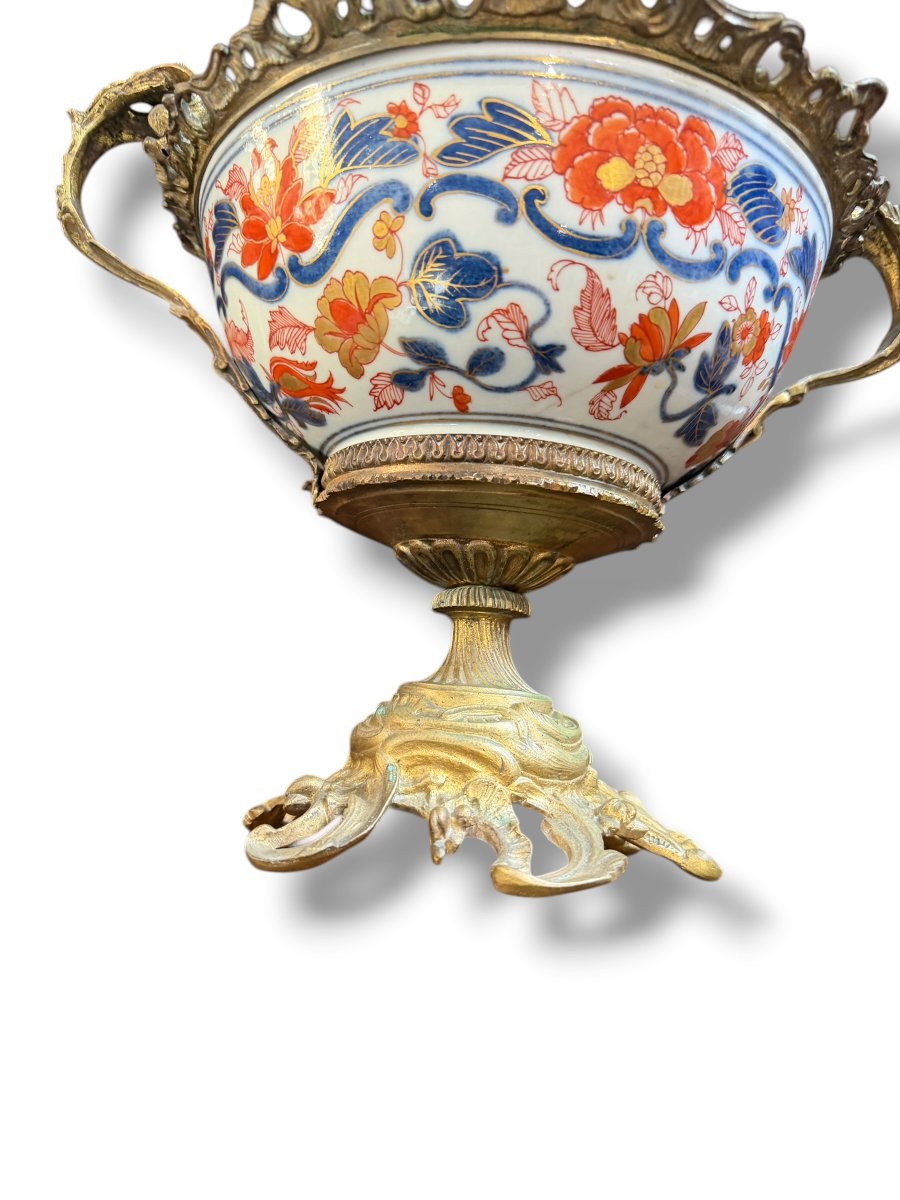 Coupe Imari XIXeme monture bronze -photo-4