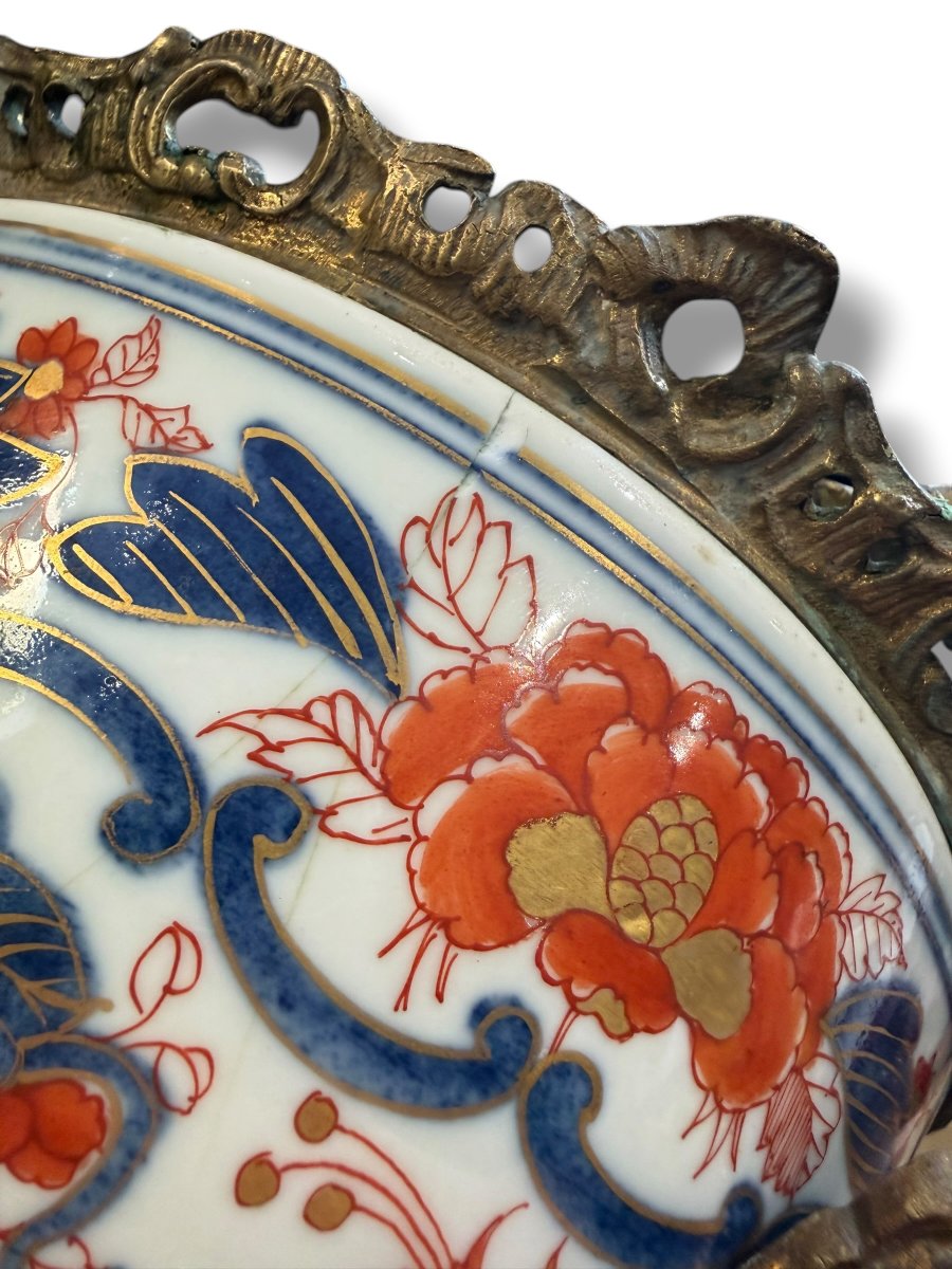 Coupe Imari XIXeme monture bronze -photo-4