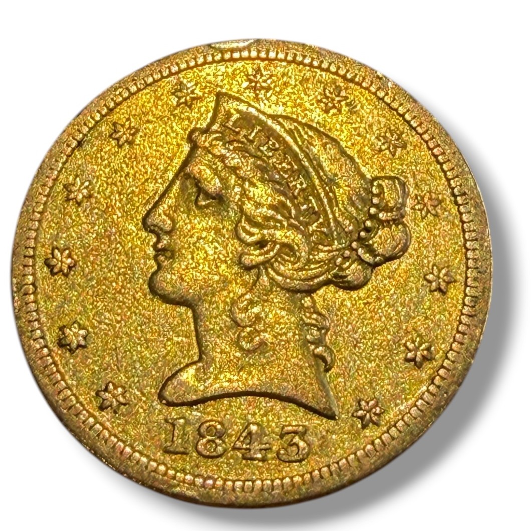 5 Dollar Gold Coin Liberty 1843