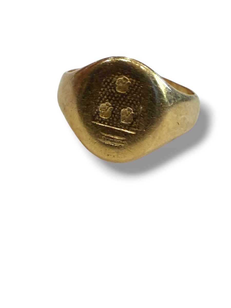 Bague chevalière or armoiries-photo-3