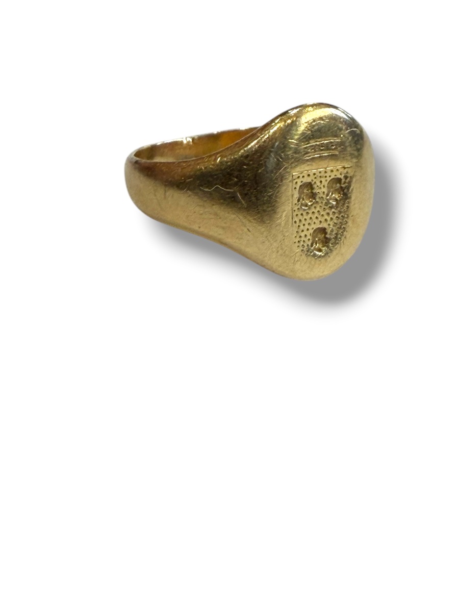 Bague chevalière or armoiries-photo-4