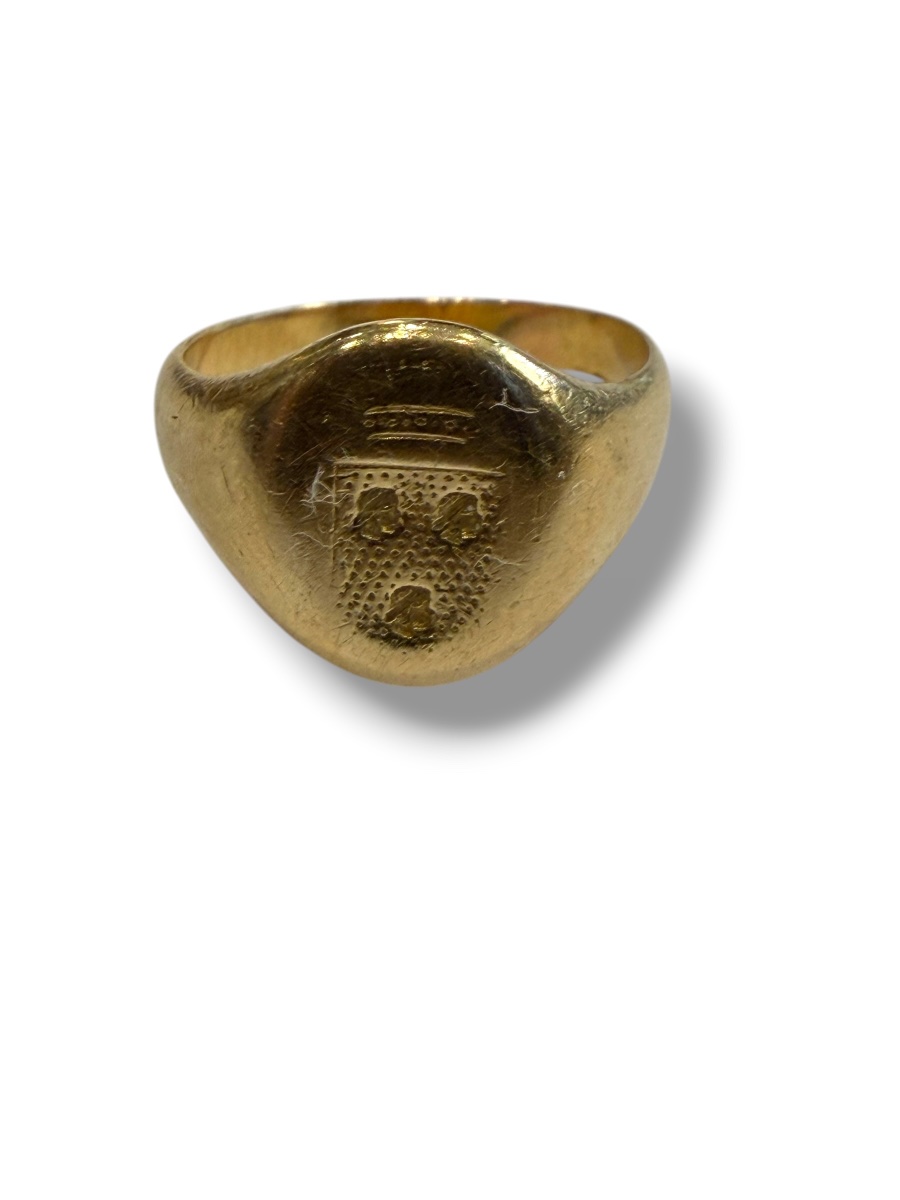 Bague chevalière or armoiries-photo-1