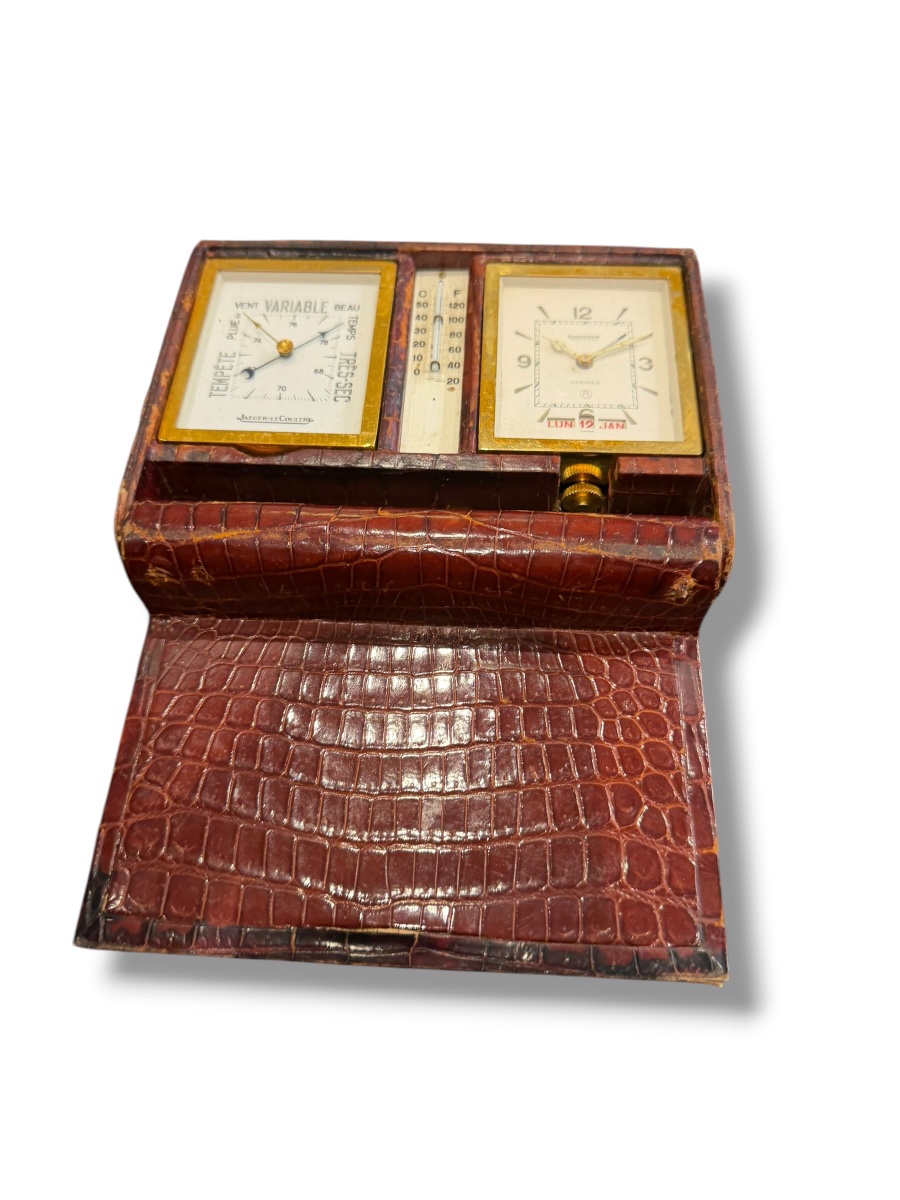 HERMES / JAEGER LECOULTRE Réveil baromètre ADOS-photo-4