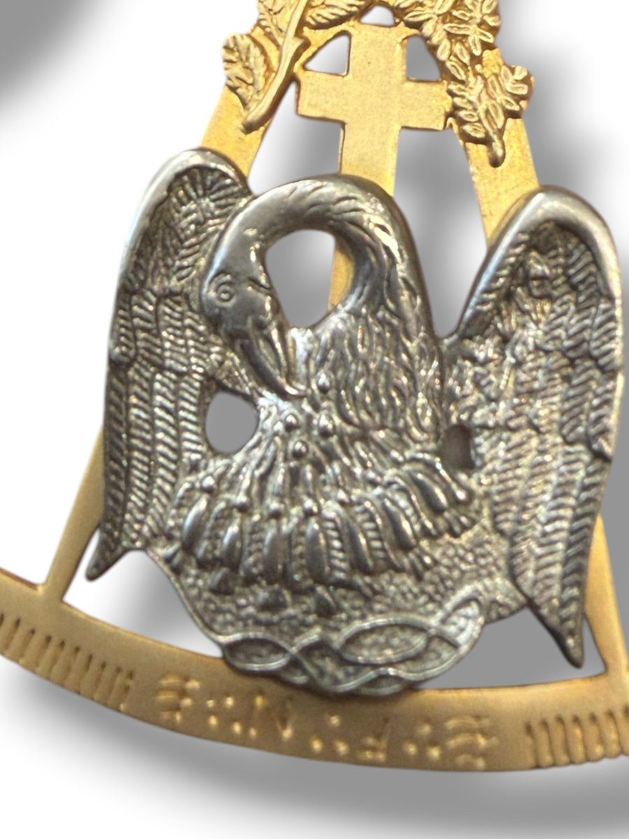 Franc-maçonnerie Pendentif Rose Croix XIXeme-photo-3