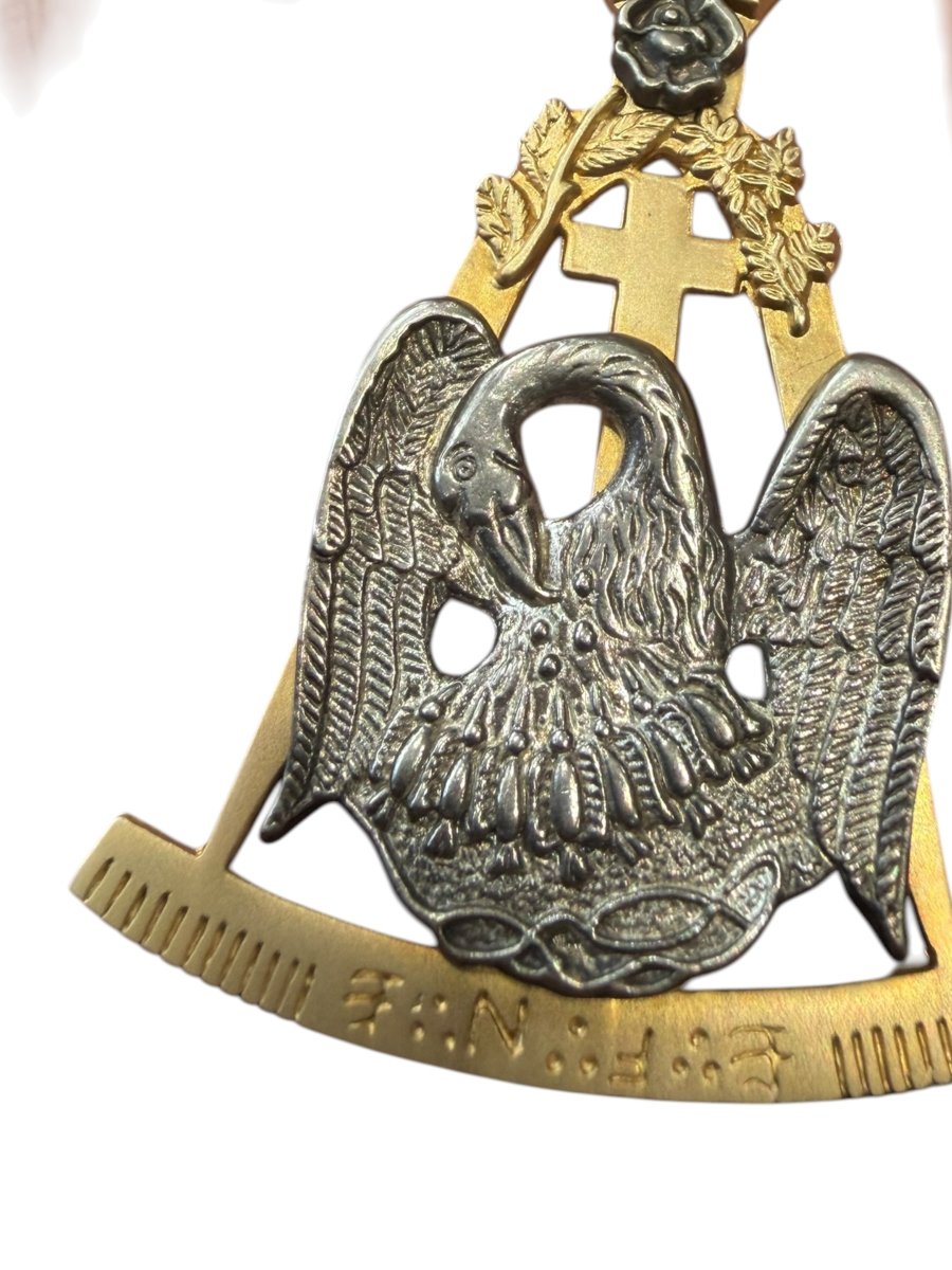 Franc-maçonnerie Pendentif Rose Croix XIXeme-photo-1