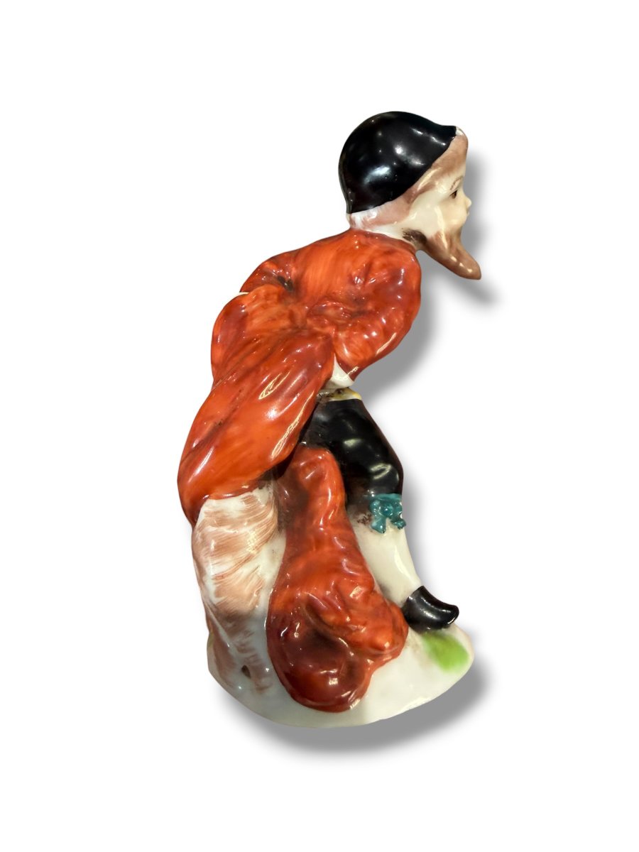 Sujet judaica présentant un homme juif Capodimonte XIXeme-photo-2