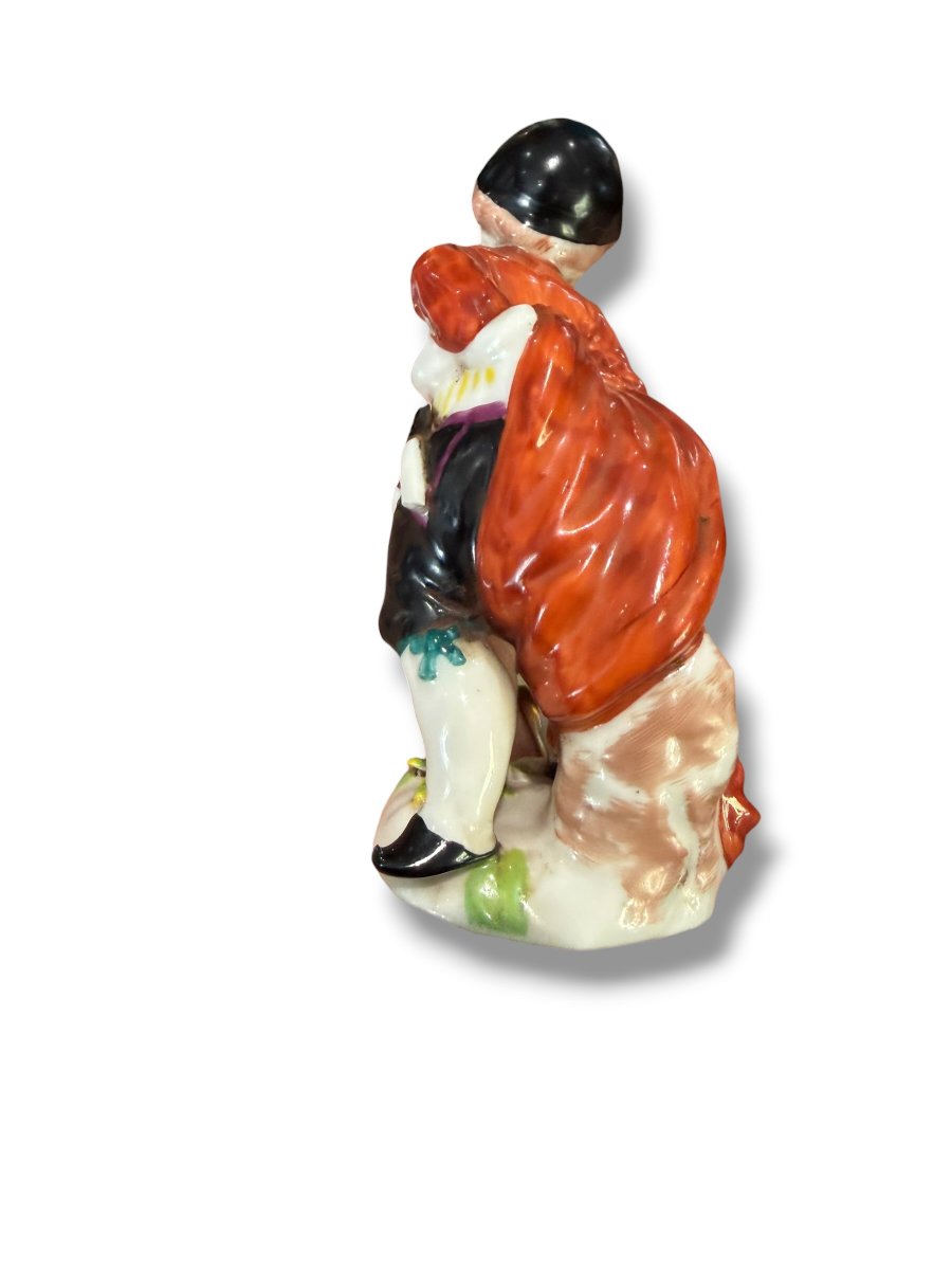 Sujet judaica présentant un homme juif Capodimonte XIXeme-photo-3