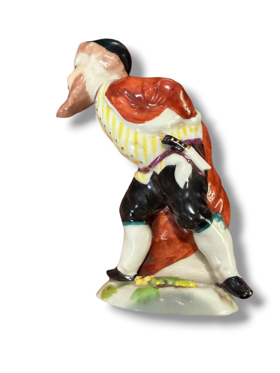 Sujet judaica présentant un homme juif Capodimonte XIXeme-photo-4