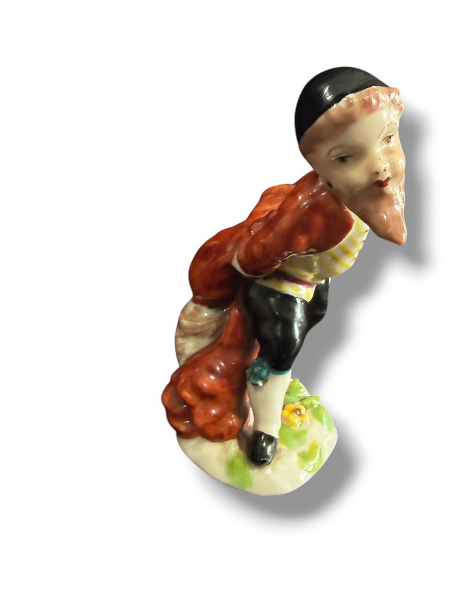 Sujet judaica présentant un homme juif Capodimonte XIXeme-photo-2