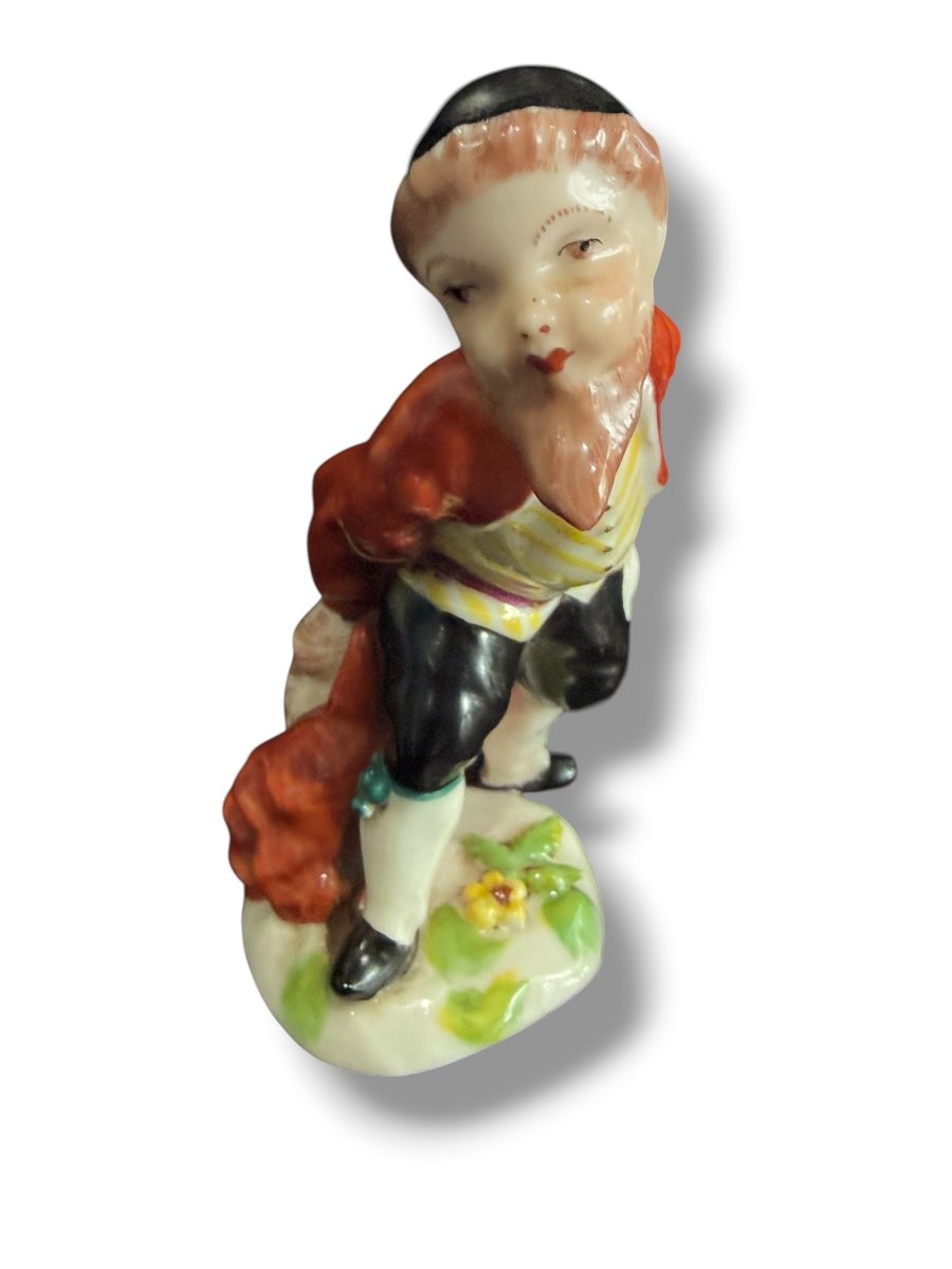 Sujet judaica présentant un homme juif Capodimonte XIXeme-photo-3