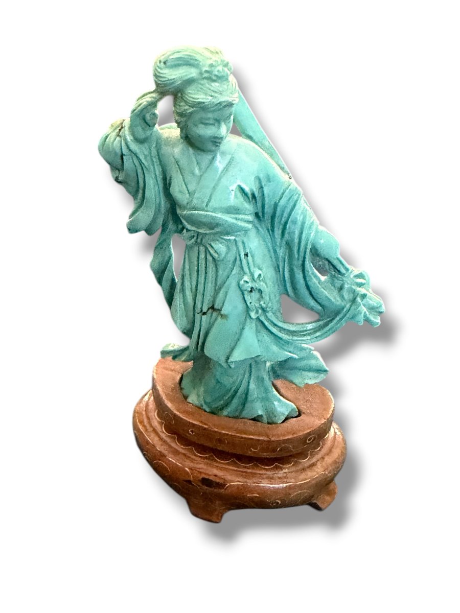 Xiwangmu sujet chinois en turquoise matrix-photo-2