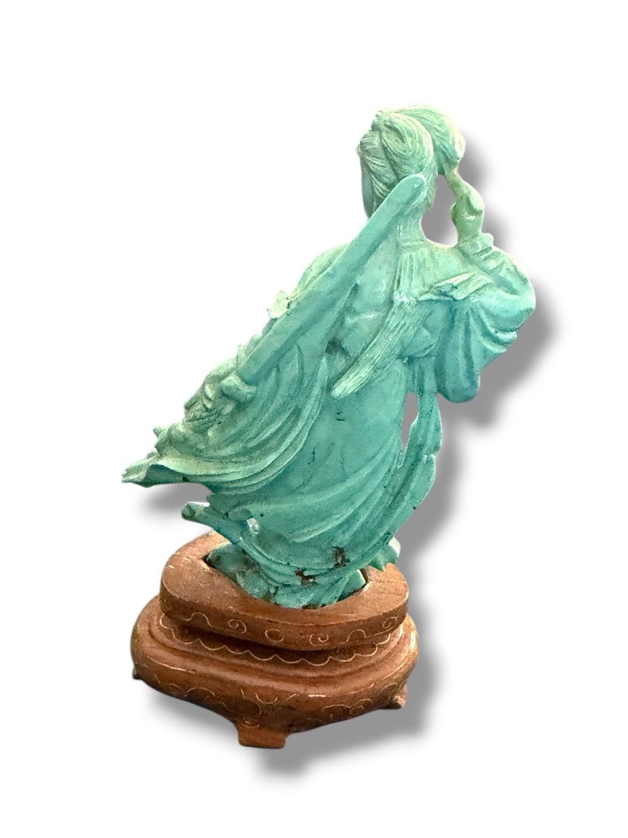 Xiwangmu sujet chinois en turquoise matrix-photo-3