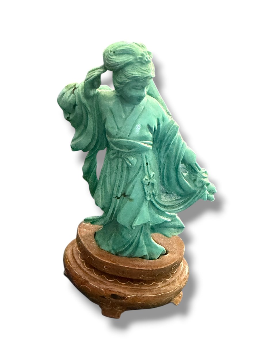 Xiwangmu sujet chinois en turquoise matrix-photo-1