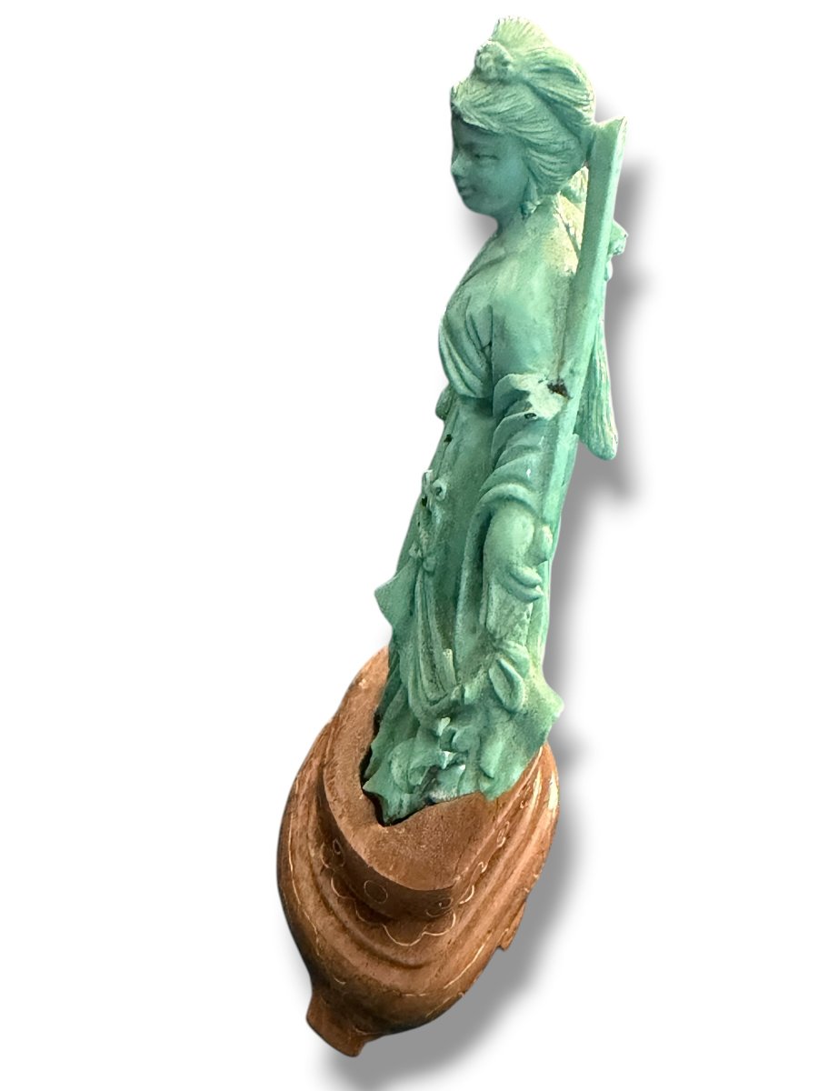 Xiwangmu sujet chinois en turquoise matrix-photo-2