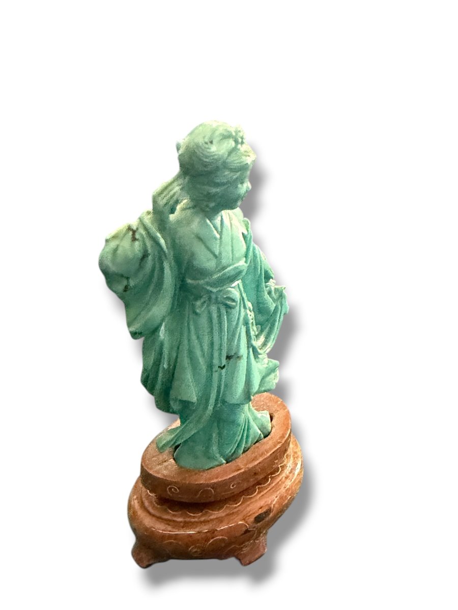 Xiwangmu sujet chinois en turquoise matrix-photo-7