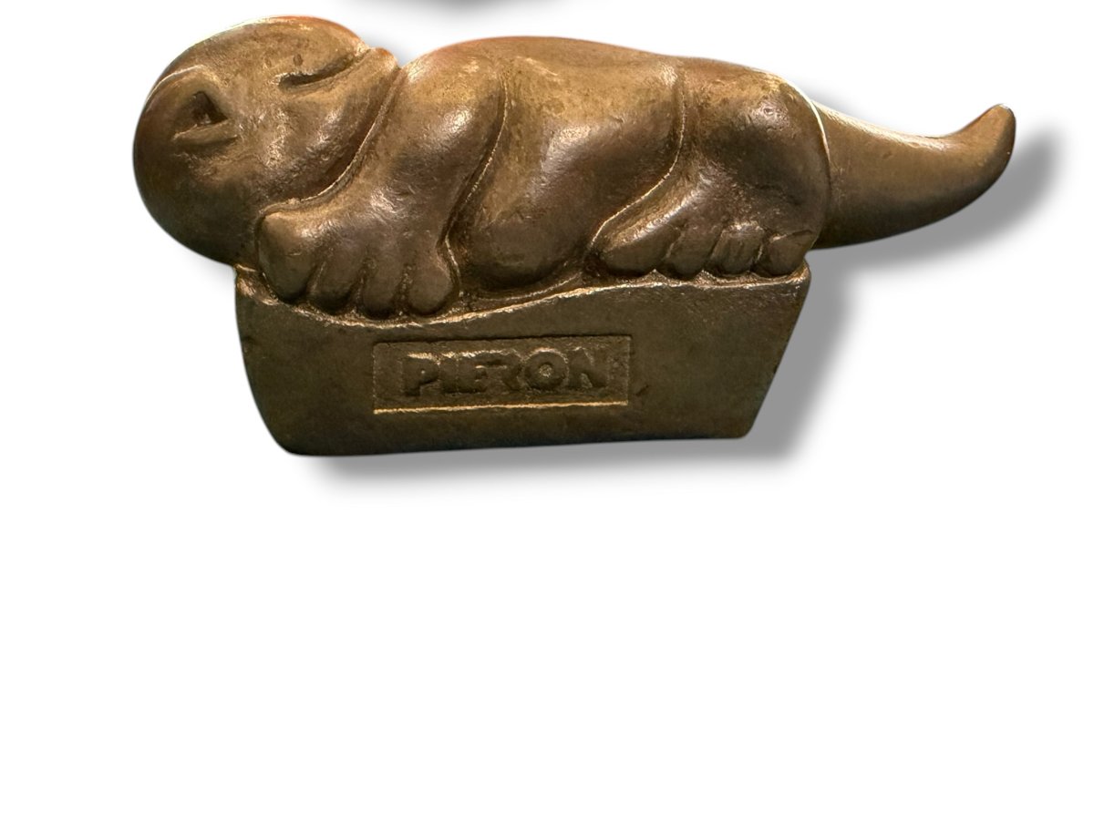 Michel ZACHARIOU pour PIERON Salamandre en bronze doré-photo-1