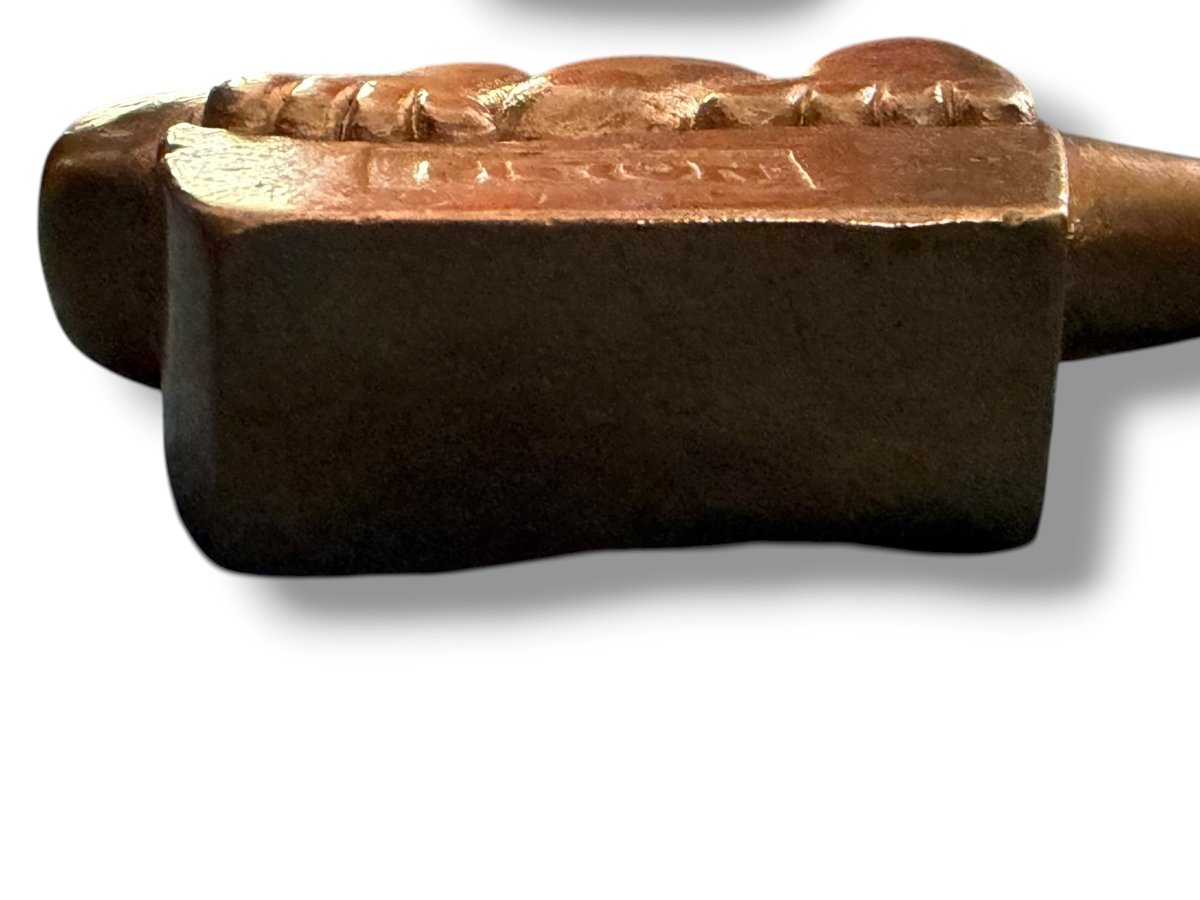 Michel ZACHARIOU pour PIERON Salamandre en bronze doré-photo-4