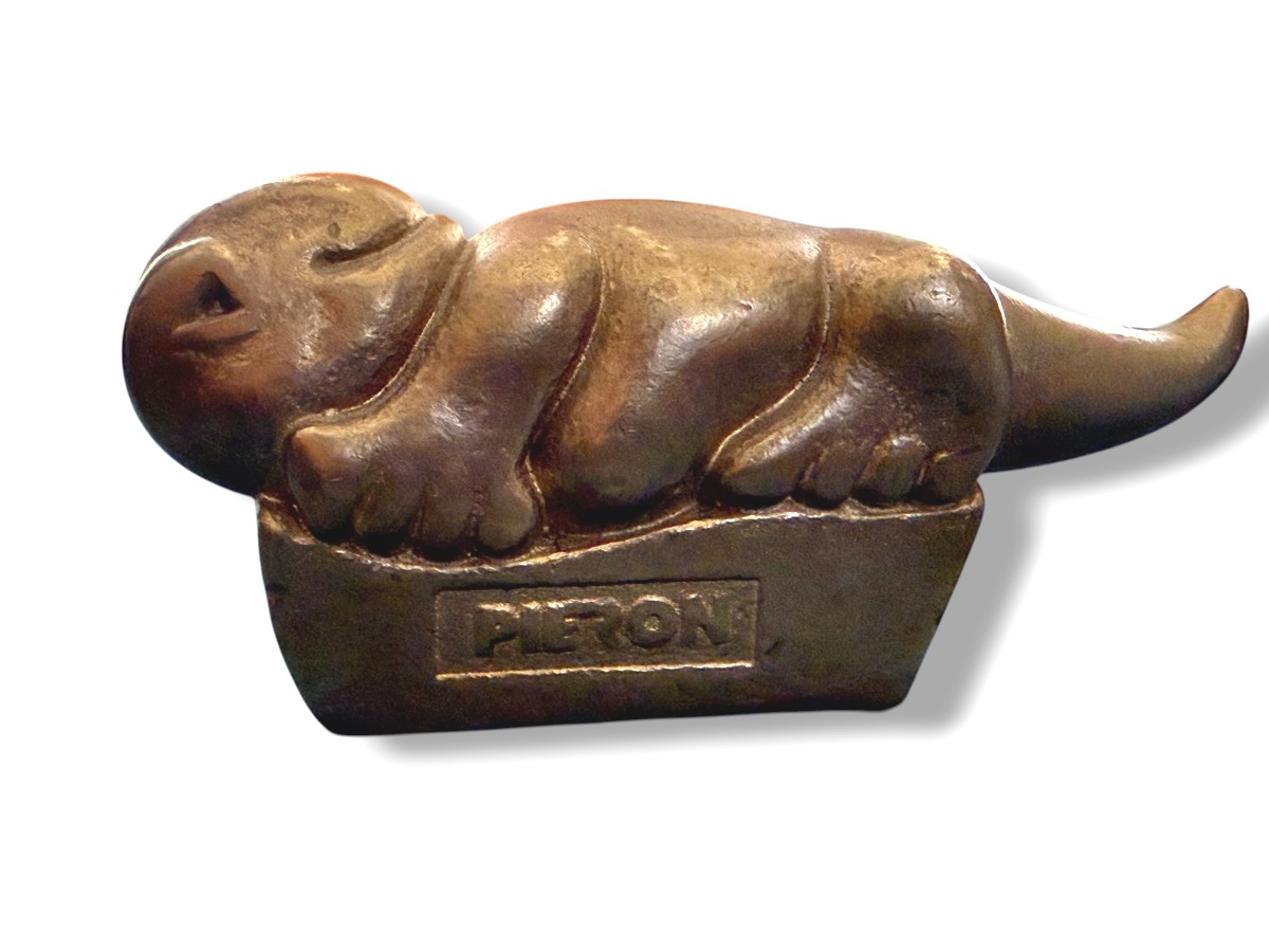 Michel ZACHARIOU pour PIERON Salamandre en bronze doré