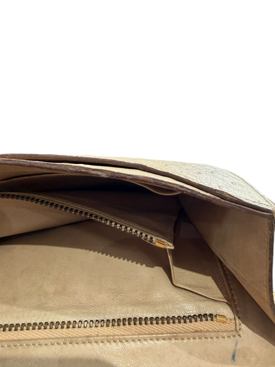 Hermes 26 Beige Ostrich Leather Bag-photo-3