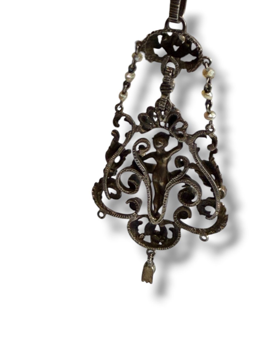 Pendentif en argent neo Renaissance attribué à Froment-Meurice-photo-3