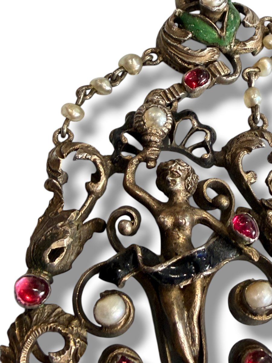 Pendentif en argent neo Renaissance attribué à Froment-Meurice-photo-5