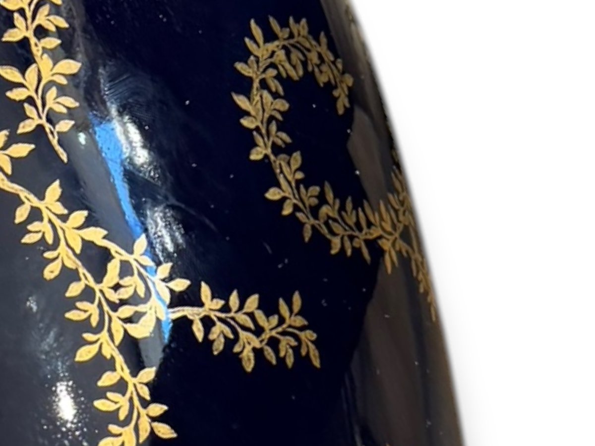 Chaufriasse In Limoges Large Oven Blue Vase-photo-1