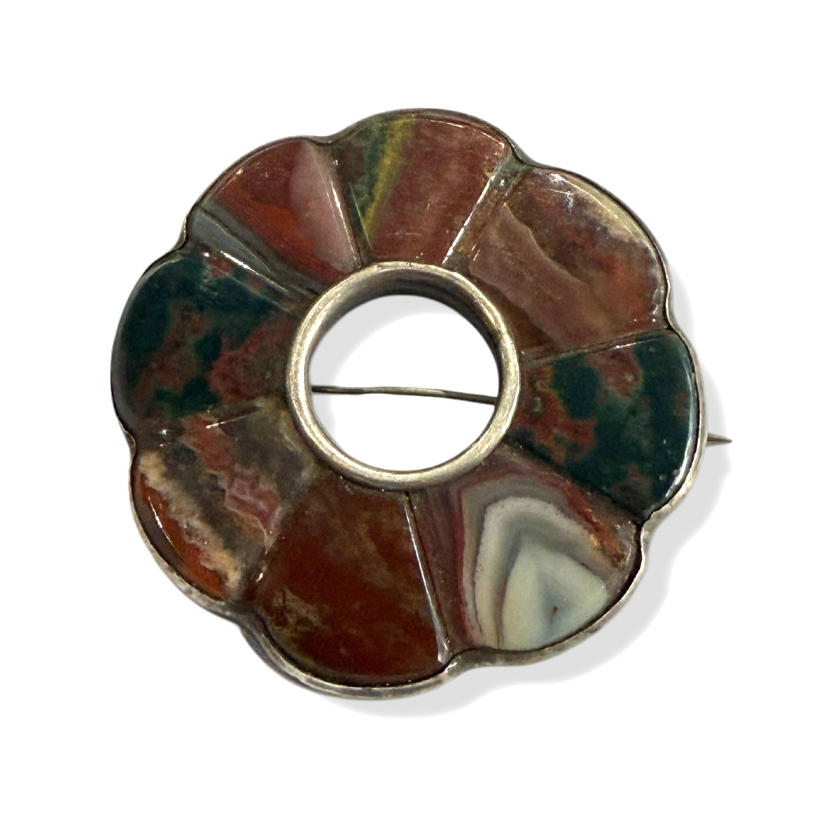 Broche Ecossaise Victorienne en agate et argent 