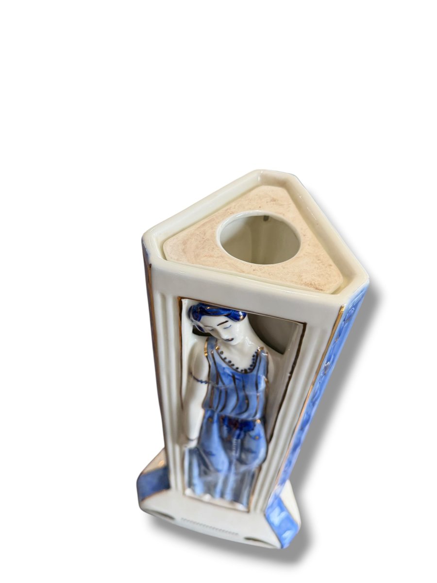 Duchaussy In Limoges Art Deco Porcelain Nightlight-photo-2