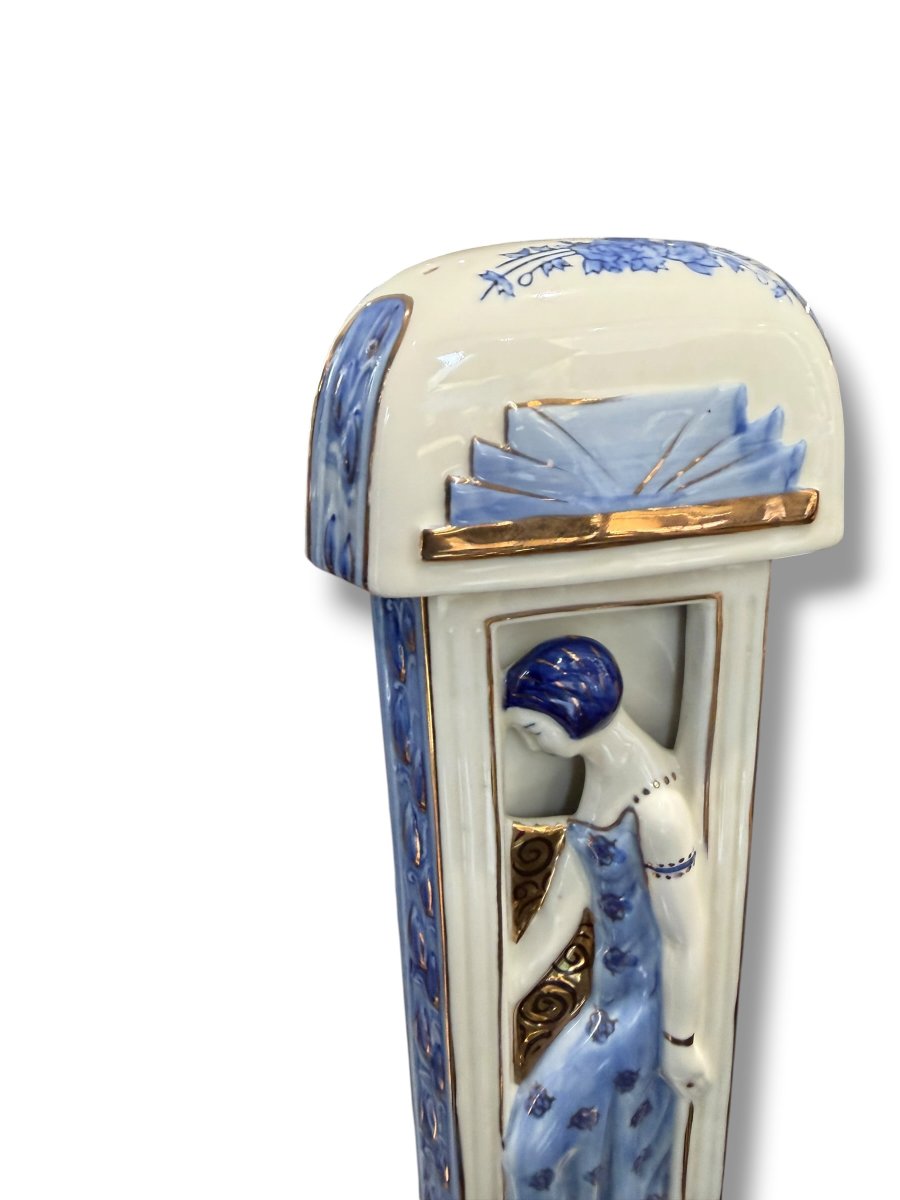 Duchaussy In Limoges Art Deco Porcelain Nightlight-photo-5