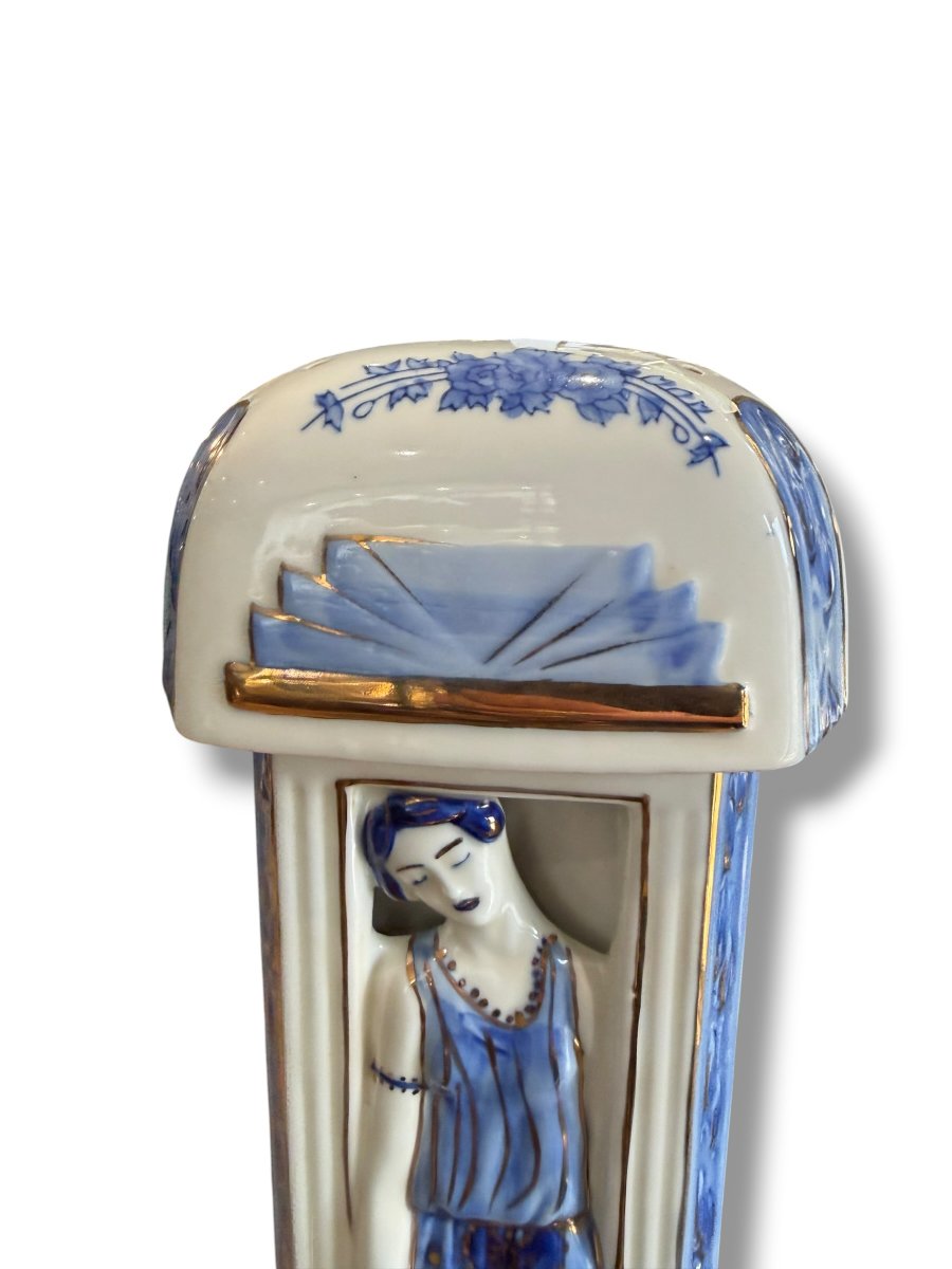 Duchaussy In Limoges Art Deco Porcelain Nightlight-photo-6