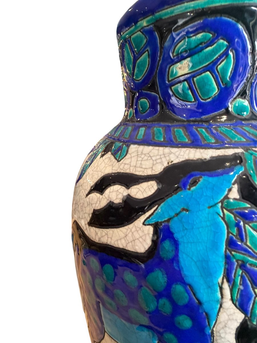 Vase  Daim et Biche Charles Catteau BOCH LA LOUVIERE-photo-2