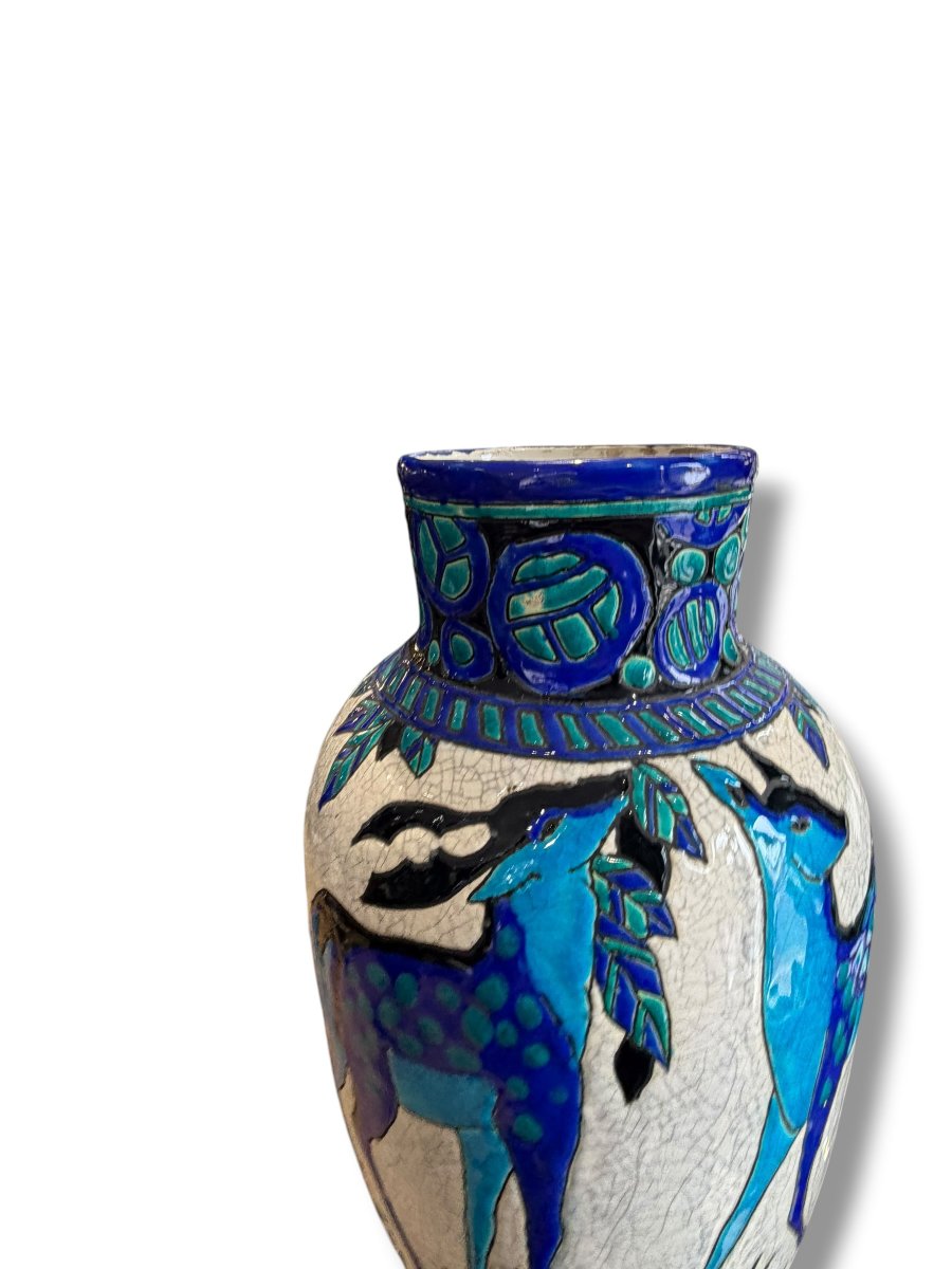 Vase  Daim et Biche Charles Catteau BOCH LA LOUVIERE-photo-5