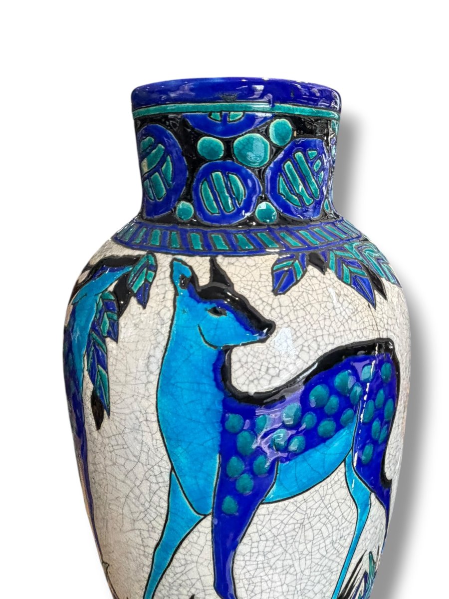 Vase  Daim et Biche Charles Catteau BOCH LA LOUVIERE-photo-6