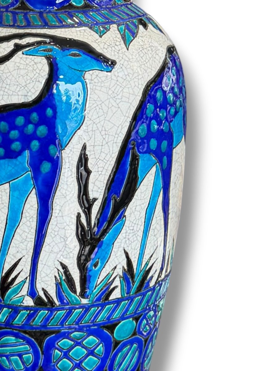 Vase  Daim et Biche Charles Catteau BOCH LA LOUVIERE-photo-8