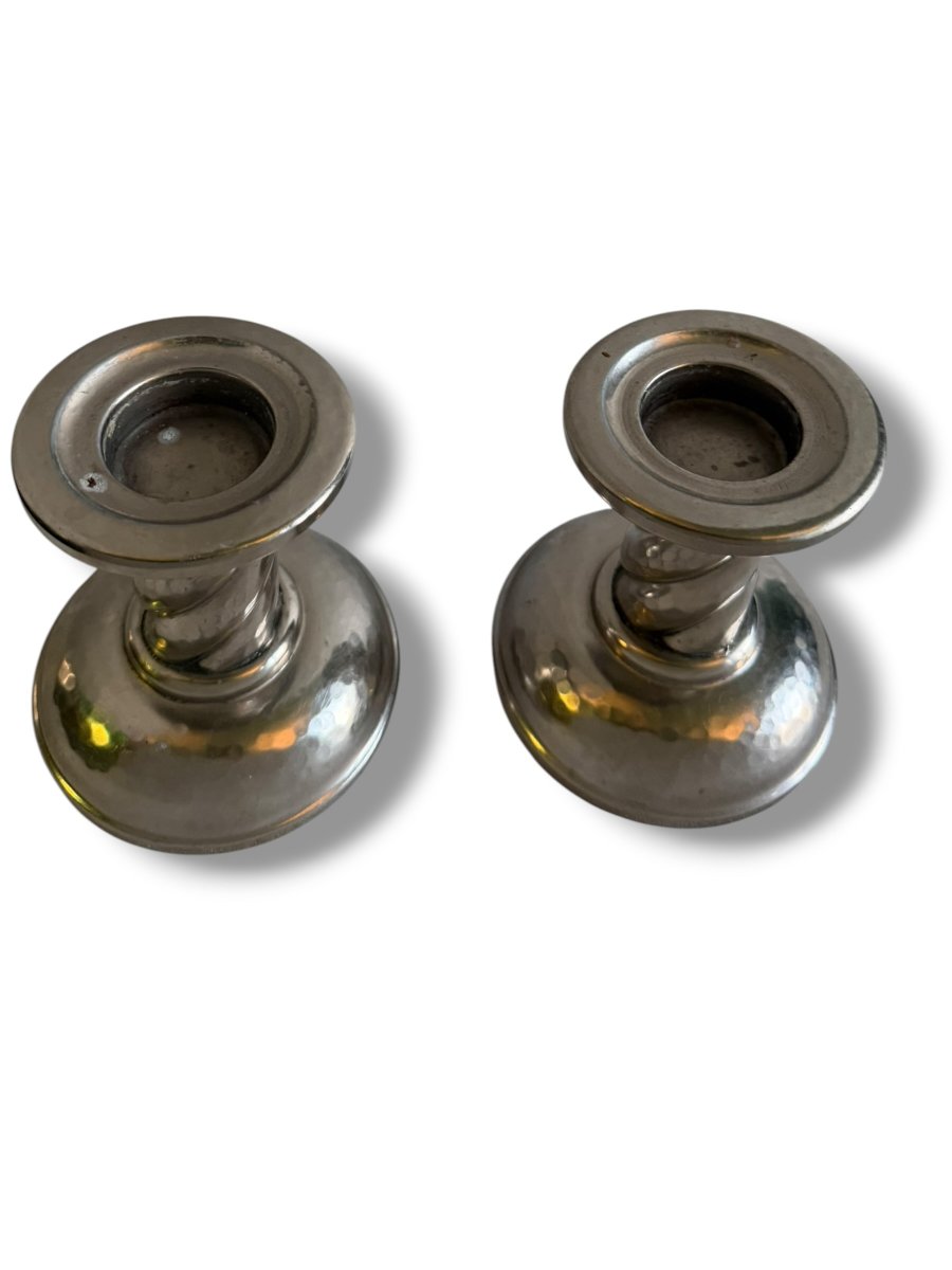 Pair Of Candlesticks Attributed To Jean Després-photo-2