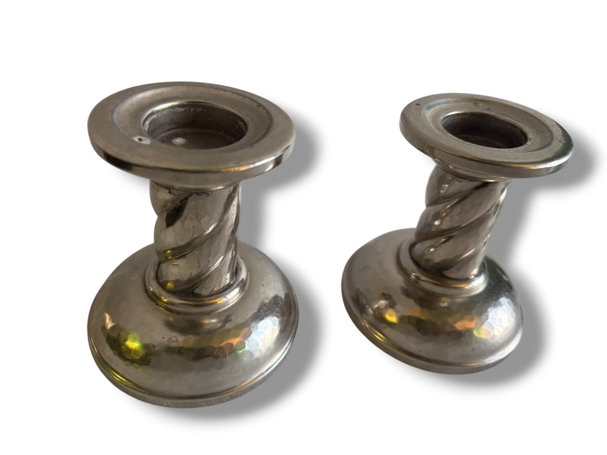 Pair Of Candlesticks Attributed To Jean Després-photo-3