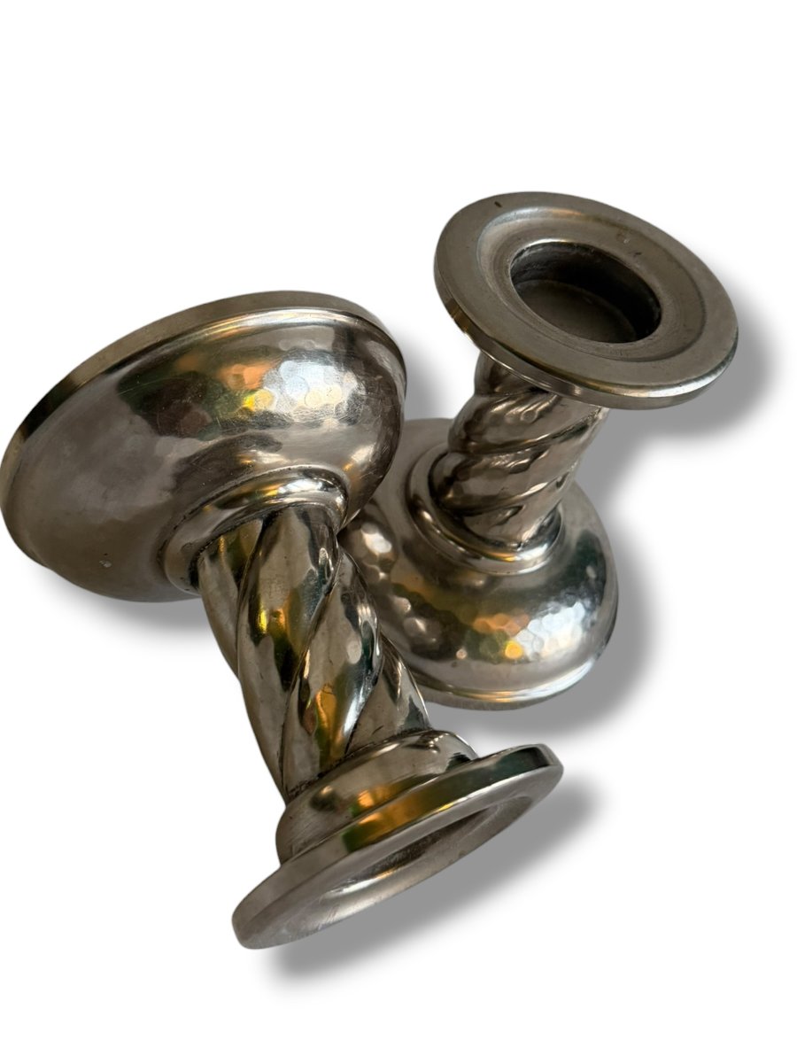 Pair Of Candlesticks Attributed To Jean Després-photo-4