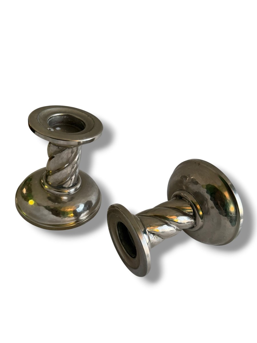 Pair Of Candlesticks Attributed To Jean Després-photo-7